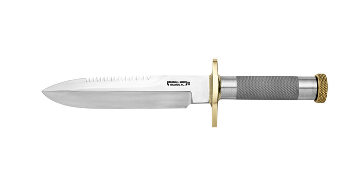 Model 18-7 1/2" in stainless steel with knurled handle.