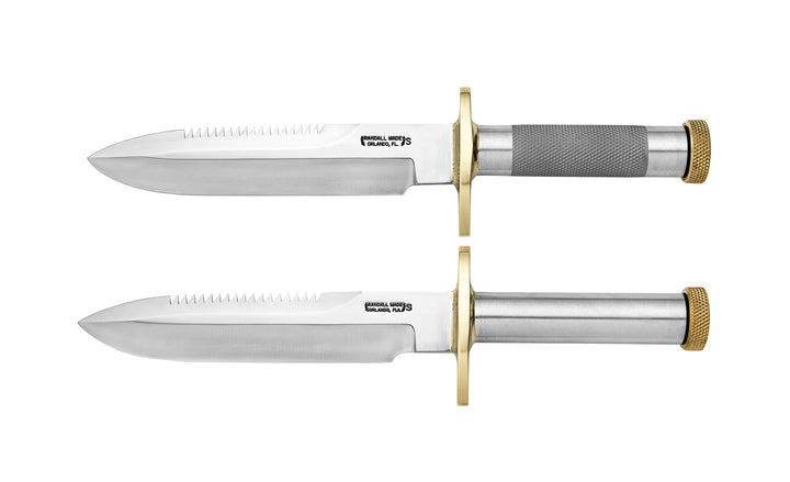 Model 18-7 1/2" in stainless steel with knurled handle and smooth handle.
