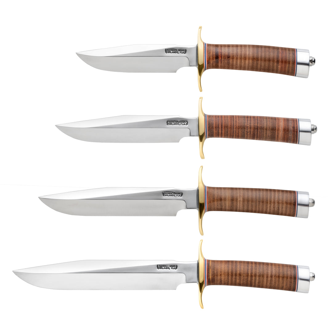 RandallMade Model 1 shown in all sizes available